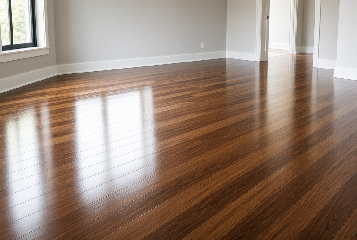 Residential — high-gloss hardwood floor