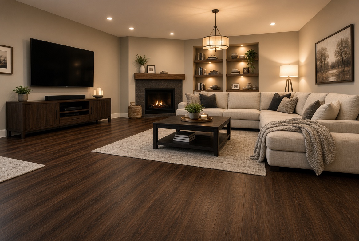 Residential — dark LVP living room